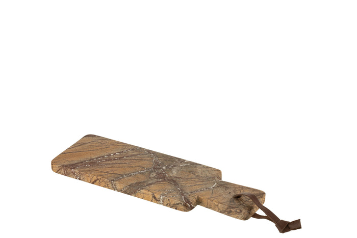 J-Line snijplank Oni Rechthoekig Marmer - steen - oker - small