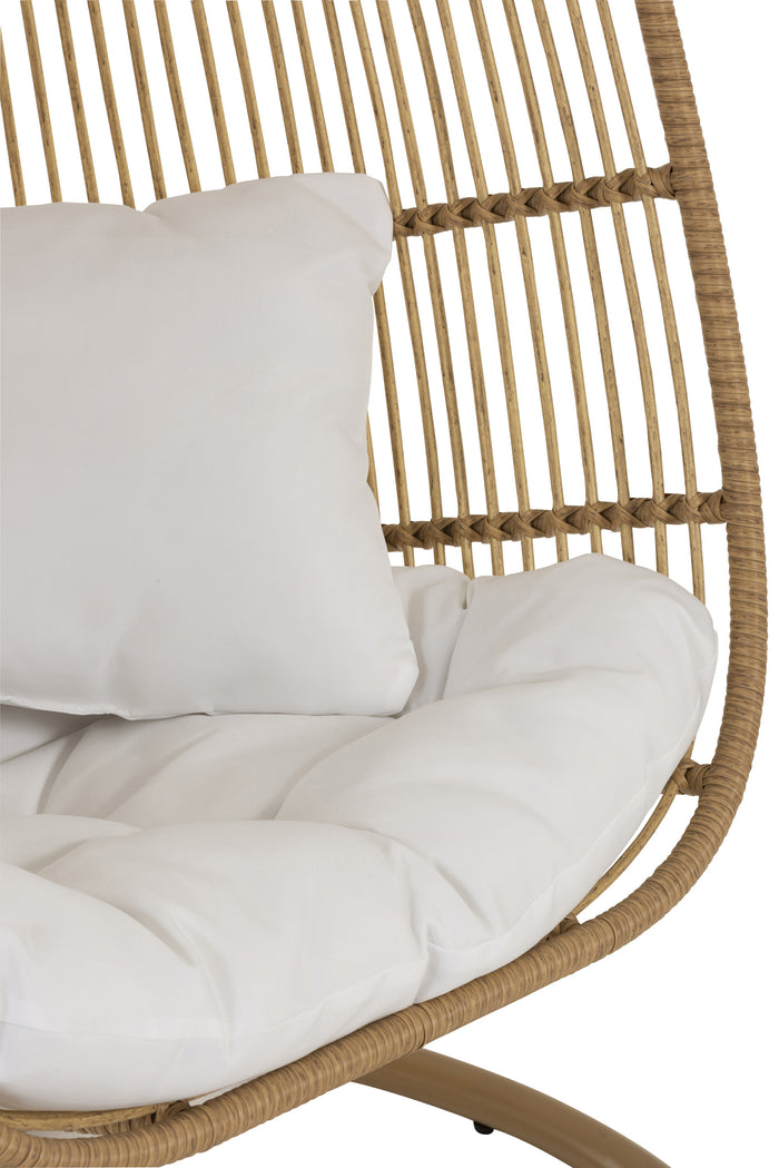 J-Line hangstoel Ovaal - staal - naturel