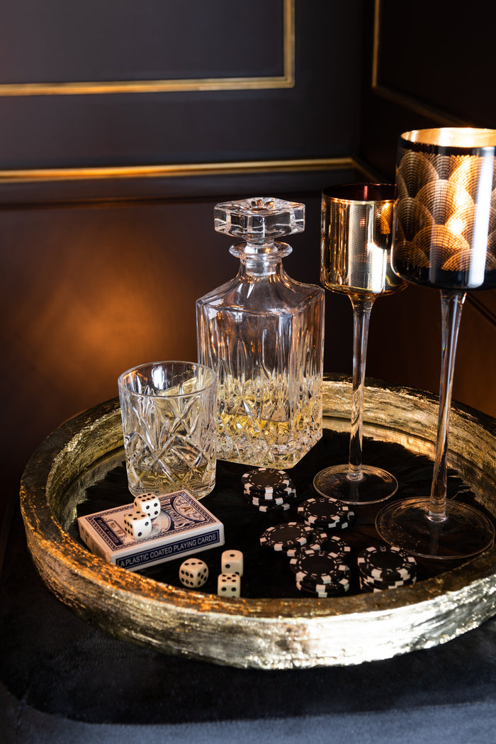 J-Line karaf + stop Geslepen - decanteerkaraf - glas - transparant