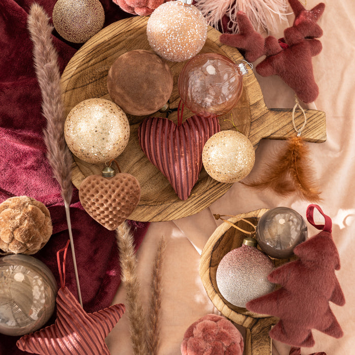 J-Line hanger Bal - polyresin - bruin - medium - 2 stuks