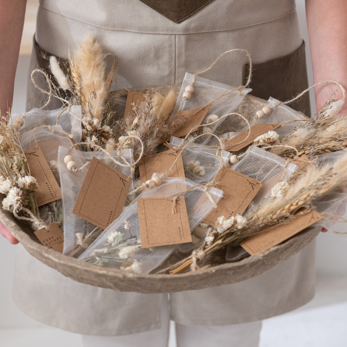 J-Line Bundel Gedroogde Bloemen Naturel Assortiment Van 2