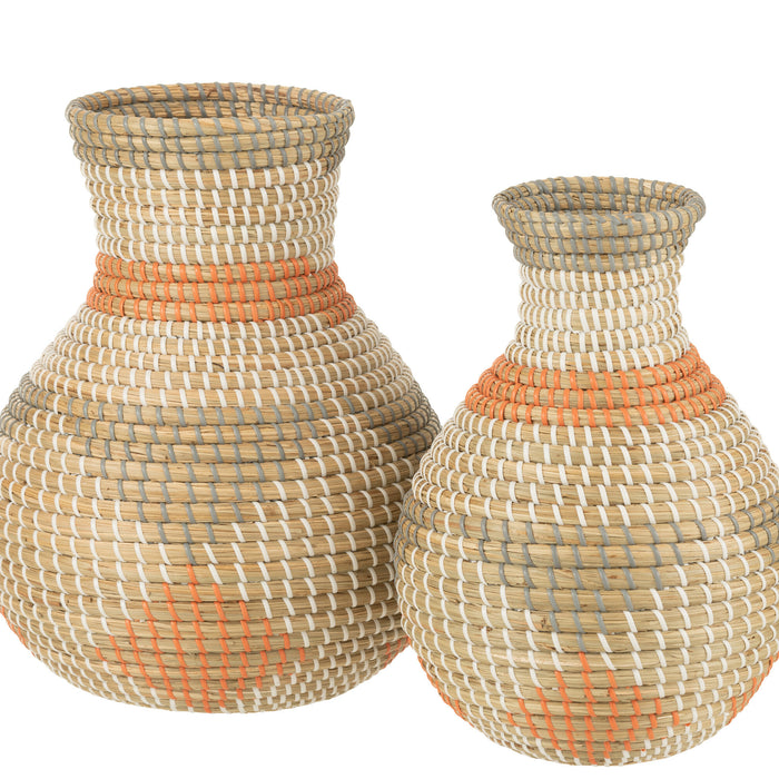 J-Line Vaas Driehoeken Zeegras Mix Large