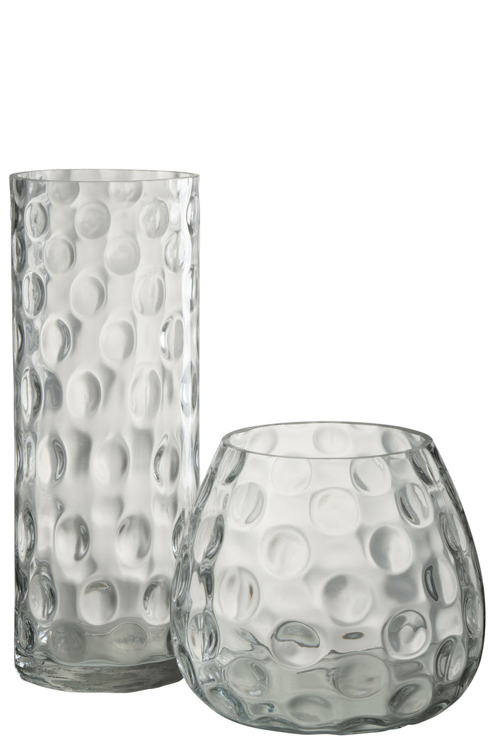 J-Line Vaas Cylinder Rond - glas - transparant