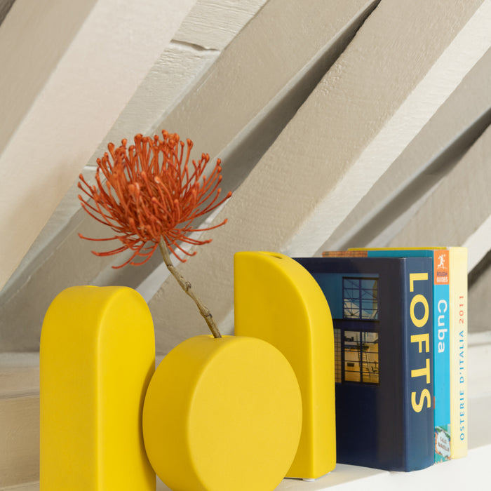 J-Line Set 3 Vaas Mykonos Porselein Oker