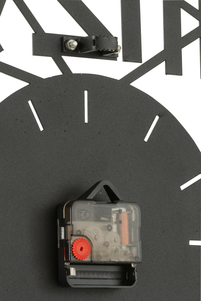 J-Line klok Cijfers klok - metaal - zwart - Ø 48 cm