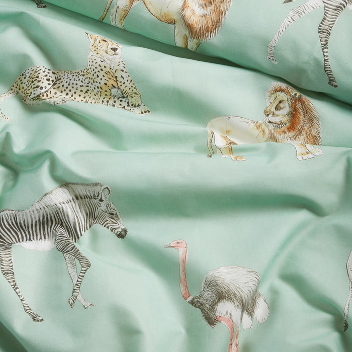 Damai Willa - Dekbedovertrek met rits - Katoen - 135x200 cm - Green