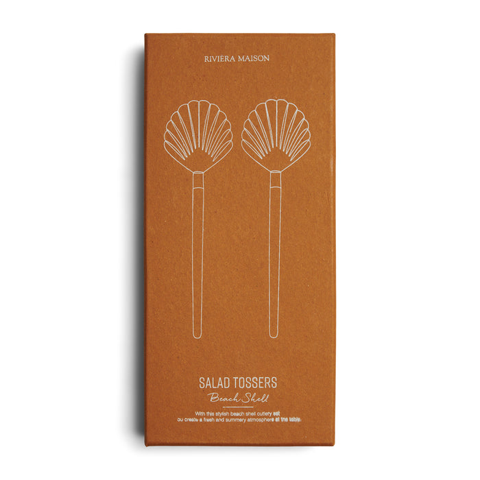 Riviera Maison saladebestek 2 stuk, Saladecouvert Schelp - Beach Shell