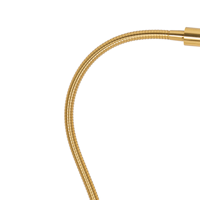 QAZQA Klem bureaulamp messing incl. LED met touch dimmer - Lionard