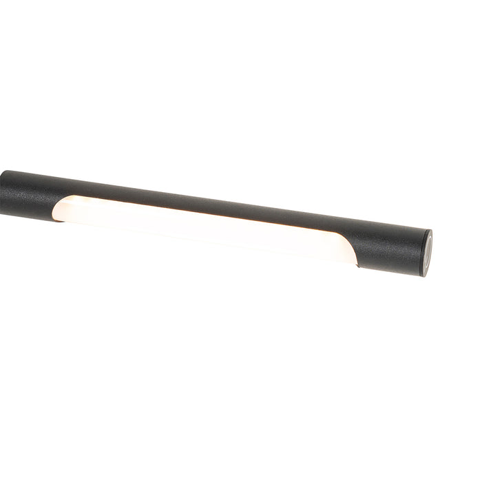 QAZQA Klem bureaulamp zwart incl. LED met touch dimmer - Lionard