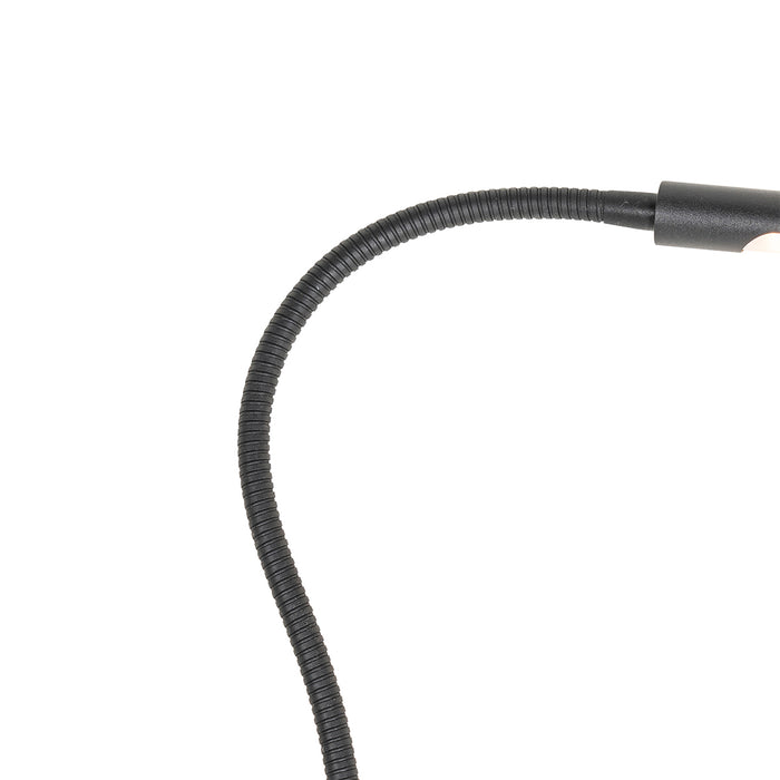 QAZQA Klem bureaulamp zwart incl. LED met touch dimmer - Lionard