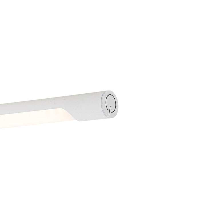 QAZQA Klem bureaulamp wit incl. LED met touch dimmer - Lionard