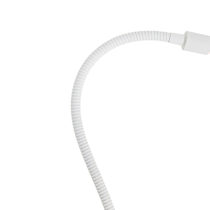 QAZQA Klem bureaulamp wit incl. LED met touch dimmer - Lionard