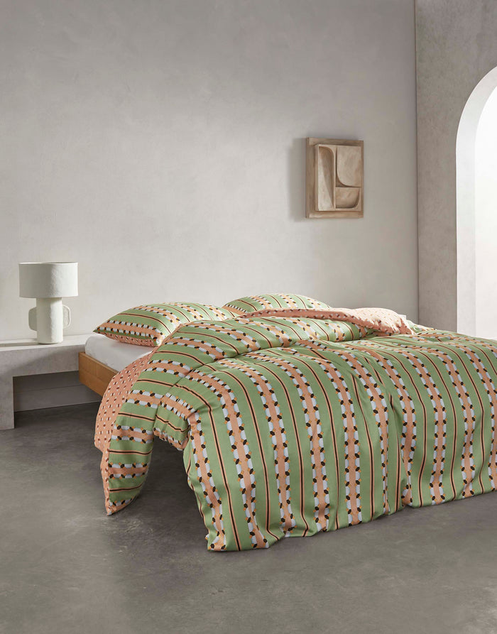 Essenza Iva Dekbedovertrek 200 x 220 cm - Jade Green
