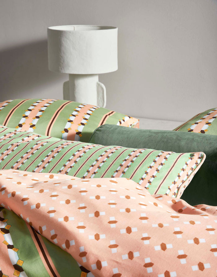 Essenza Iva Dekbedovertrek 200 x 220 cm - Jade Green