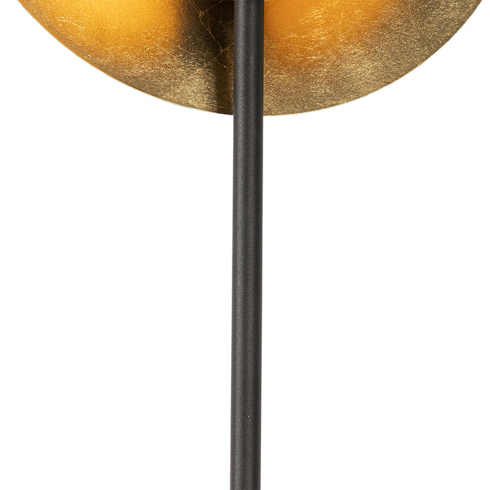 QAZQA Art Deco vloerlamp zwart met goud - Emilienne