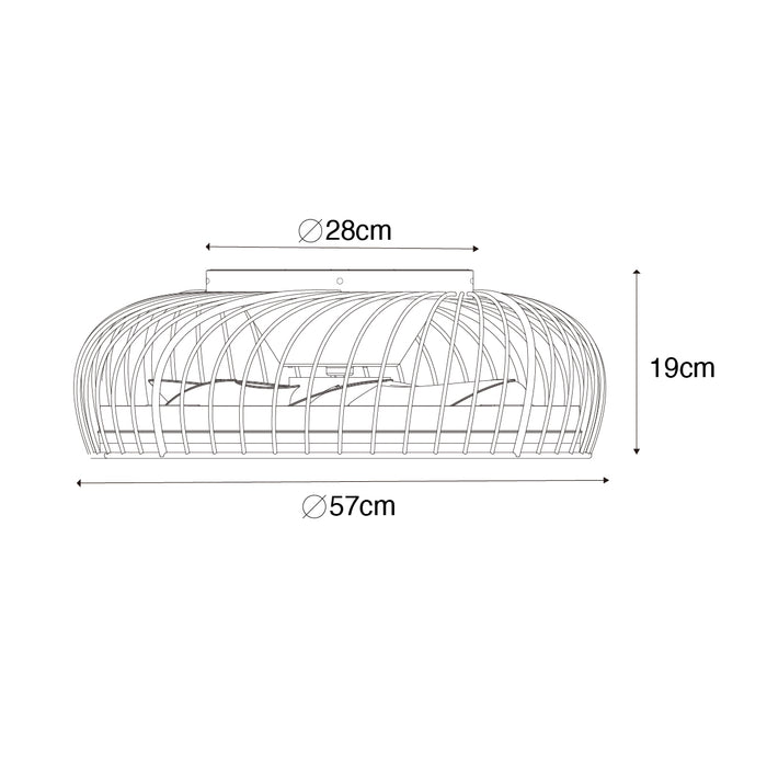 QAZQA Smart plafondventilator zilver incl. LED met afstandsbediening
