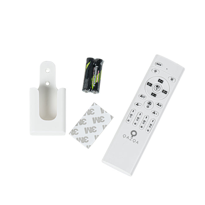 QAZQA Smart plafondventilator zilver incl. LED met afstandsbediening