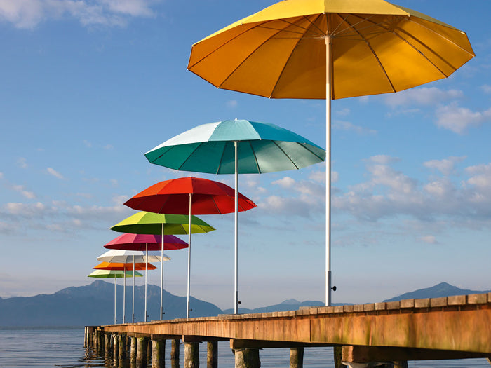 Weishaupl Pagoden Parasol - Rond 240 Cm - Naturel