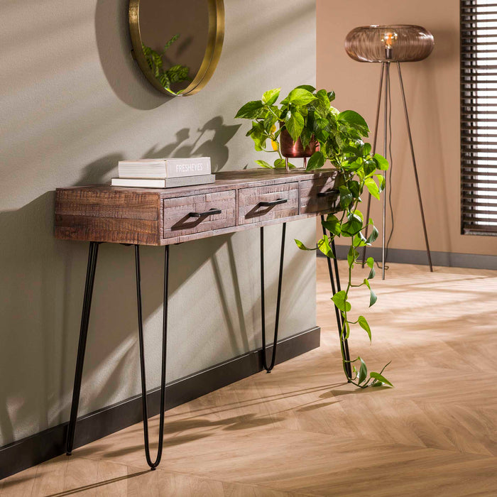 MOOS Abel Sidetable met 3 Lades - Acaciahout