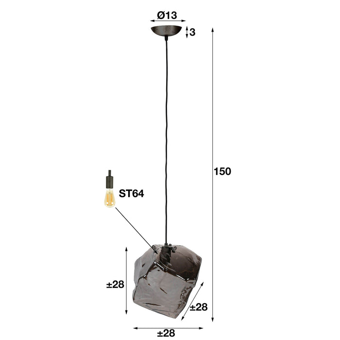 by fonQ Rocky Hanglamp - Chrome