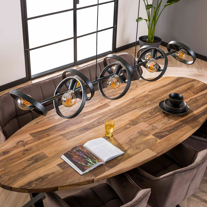 by fonQ Kevin Hanglamp 8-lichts - Charcoal