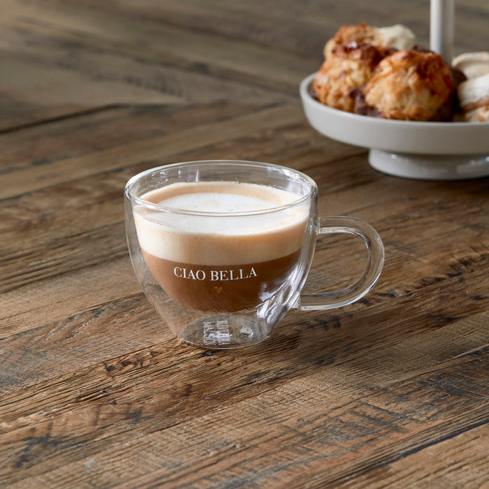 Riviera Maison dubbelwandig thee- koffieglas 230 ml - Ciao Bella