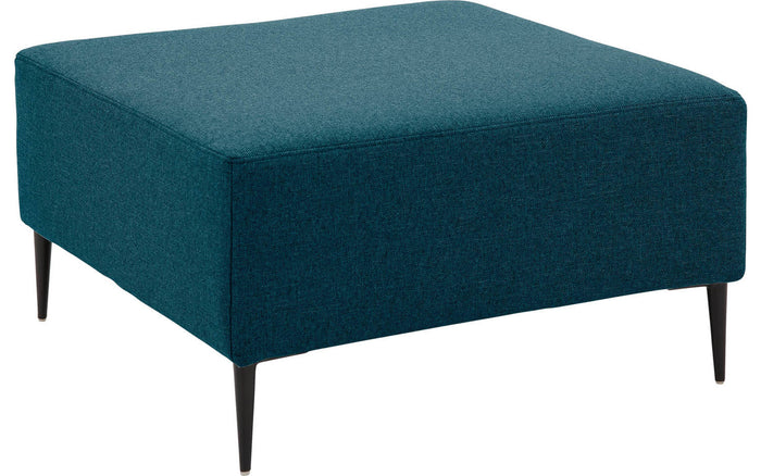 Goossens hocker Key West in stof fijn geweven petrol 56