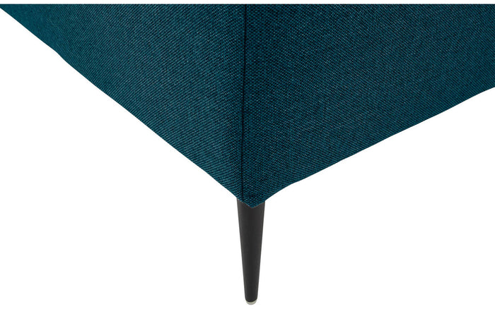 Goossens hocker Key West in stof fijn geweven petrol 56