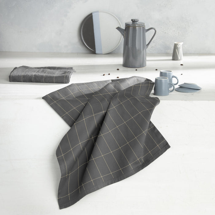 DDDDD theedoek Fence - 60x65 cm - Anthracite - 6 stuks