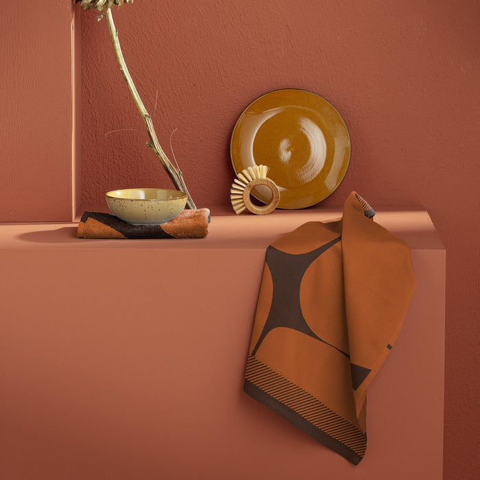 DDDDD theedoek Rock - 60x65 cm - Terra - 6 stuks