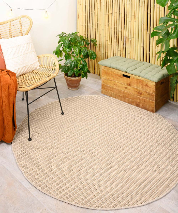 Boho&me Rond jute buitenkleed Sunny - naturel - 150 cm