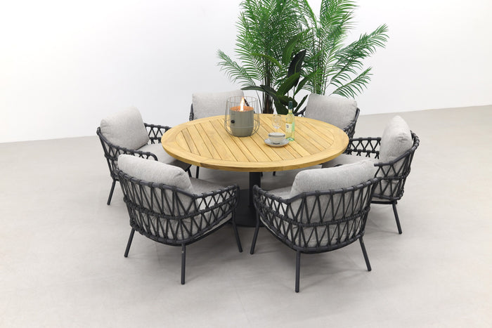 4 Seasons Calpi|Saba Ø160 cm. - Low dining - ronde tuinset