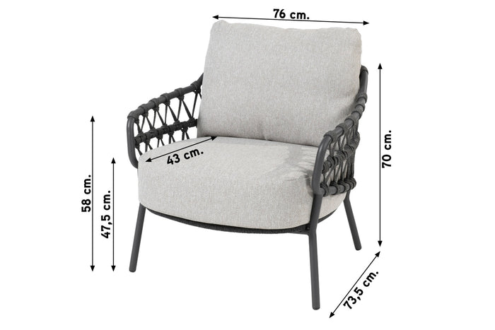 4 Seasons Calpi|Saba Ø160 cm. - Low dining - ronde tuinset