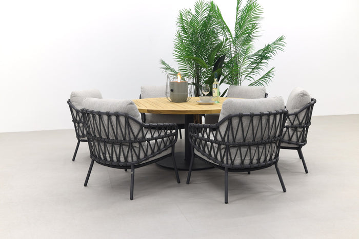 4 Seasons Calpi|Saba Ø160 cm. - Low dining - ronde tuinset
