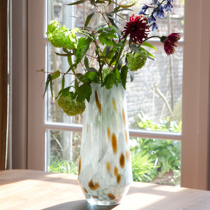 Home Delight - Vaas Nika grijs glas 34cm