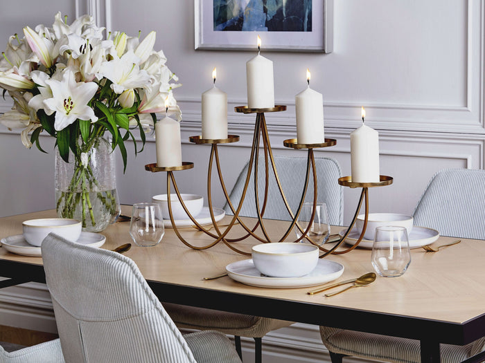 Beliani - BUARAN - Kandelaar - Goud - IJzer