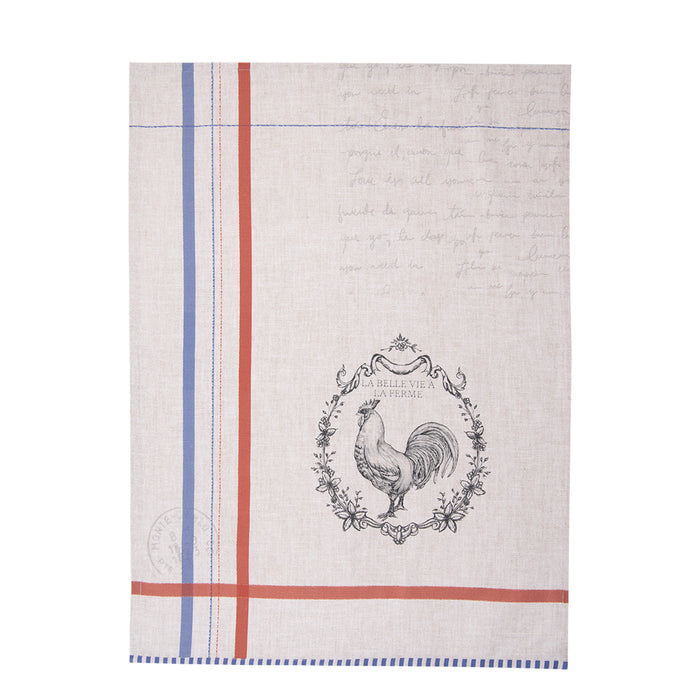 Clayre & Eef Theedoek 50x70 cm Beige Katoen Haan Keukenhanddoek