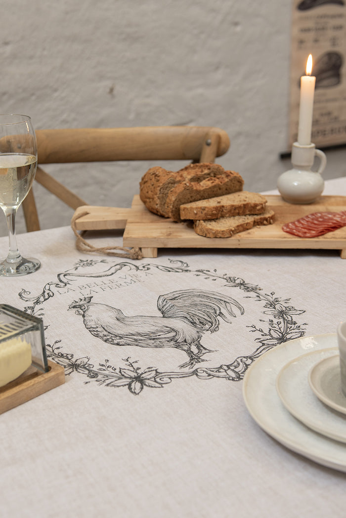 Clayre & Eef Theedoek 50x70 cm Beige Katoen Haan Keukenhanddoek