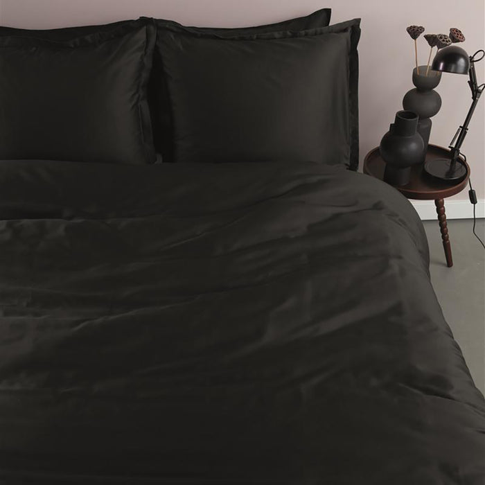 Ambiante Satin Dekbedovertrek 140 x 200/220 cm - Zwart