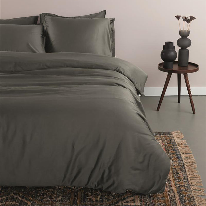 Ambiante Satin Dekbedovertrek 140 x 200/220 cm - Antraciet