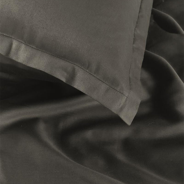 Ambiante Satin Dekbedovertrek 200 x 200/220 cm - Antraciet