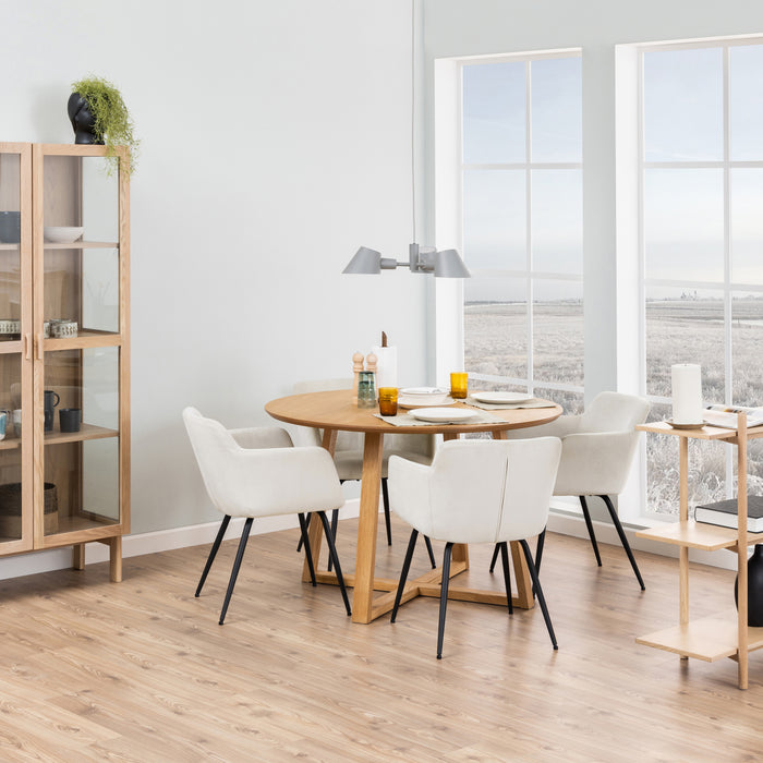 by fonQ Oak Eettafel - Ø 120 cm - Eiken