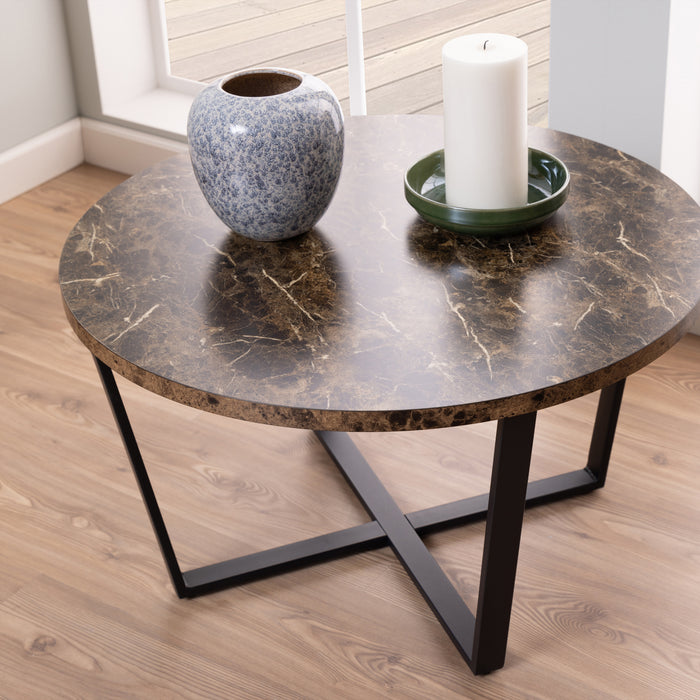 MOOS Hein Salontafel Ø 77 cm - Bruin Marmer