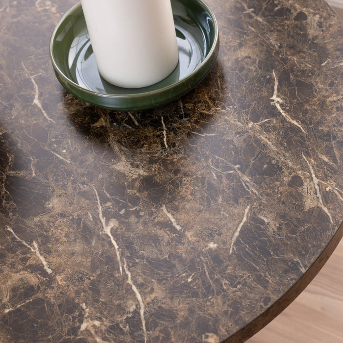 MOOS Hein Salontafel Ø 77 cm - Bruin Marmer
