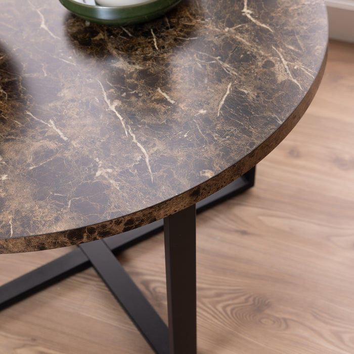 MOOS Hein Salontafel Ø 77 cm - Bruin Marmer