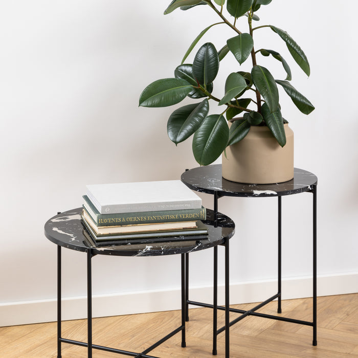 by fonQ Dainty Bijzettafel Ø 52 cm - Zwart