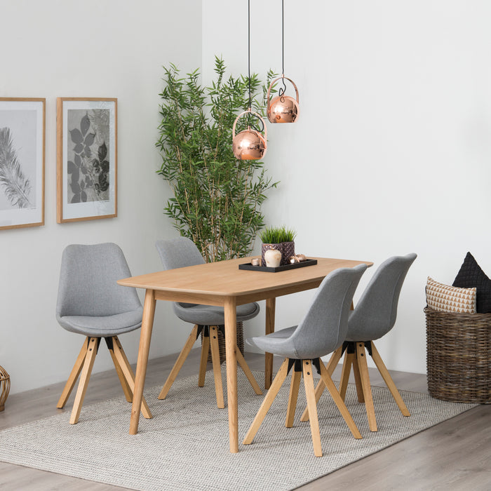 by fonQ basic Rounded Eettafel - 150 x 80 cm - Eiken/Bruin