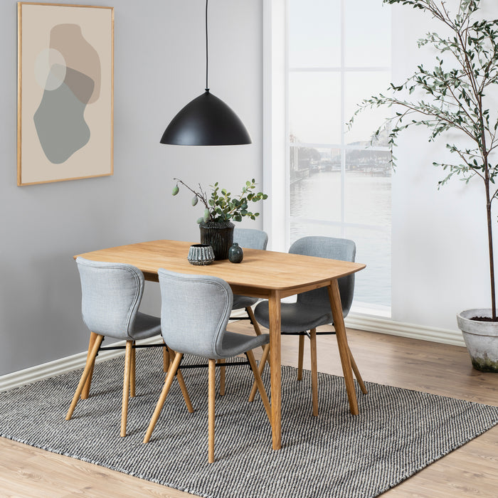 by fonQ basic Rounded Eettafel - 150 x 80 cm - Eiken/Bruin
