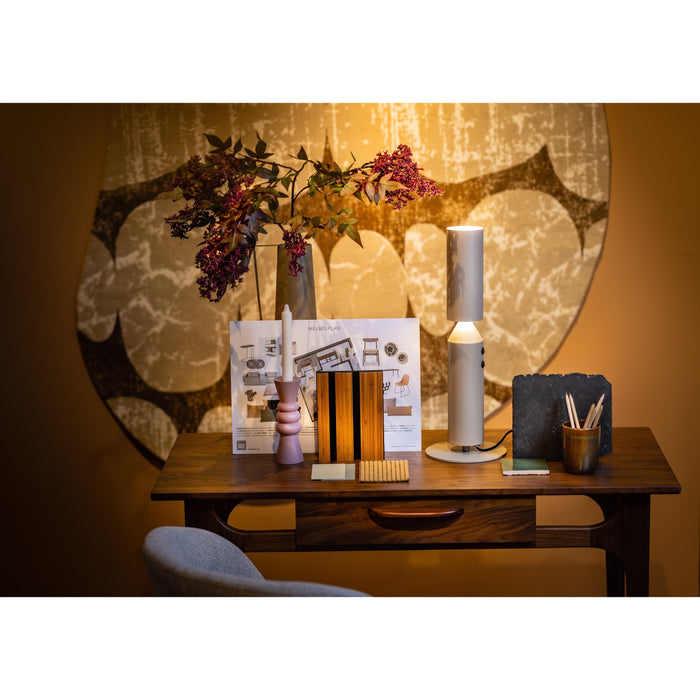 ETH Pencil Tafellamp mat zand excl. 2xGU10 H50cm on|off on tube