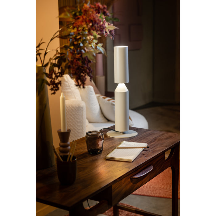 ETH Pencil Tafellamp mat zand excl. 2xGU10 H50cm on|off on tube